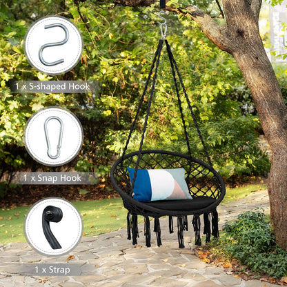 Cushioned Hammock Chair with Hanging Kit