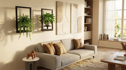 Metal Wall Frame with Shelf (2 pc Set)