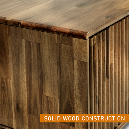 Bosk Solid Wood Storage Bench in Walnut or Natural