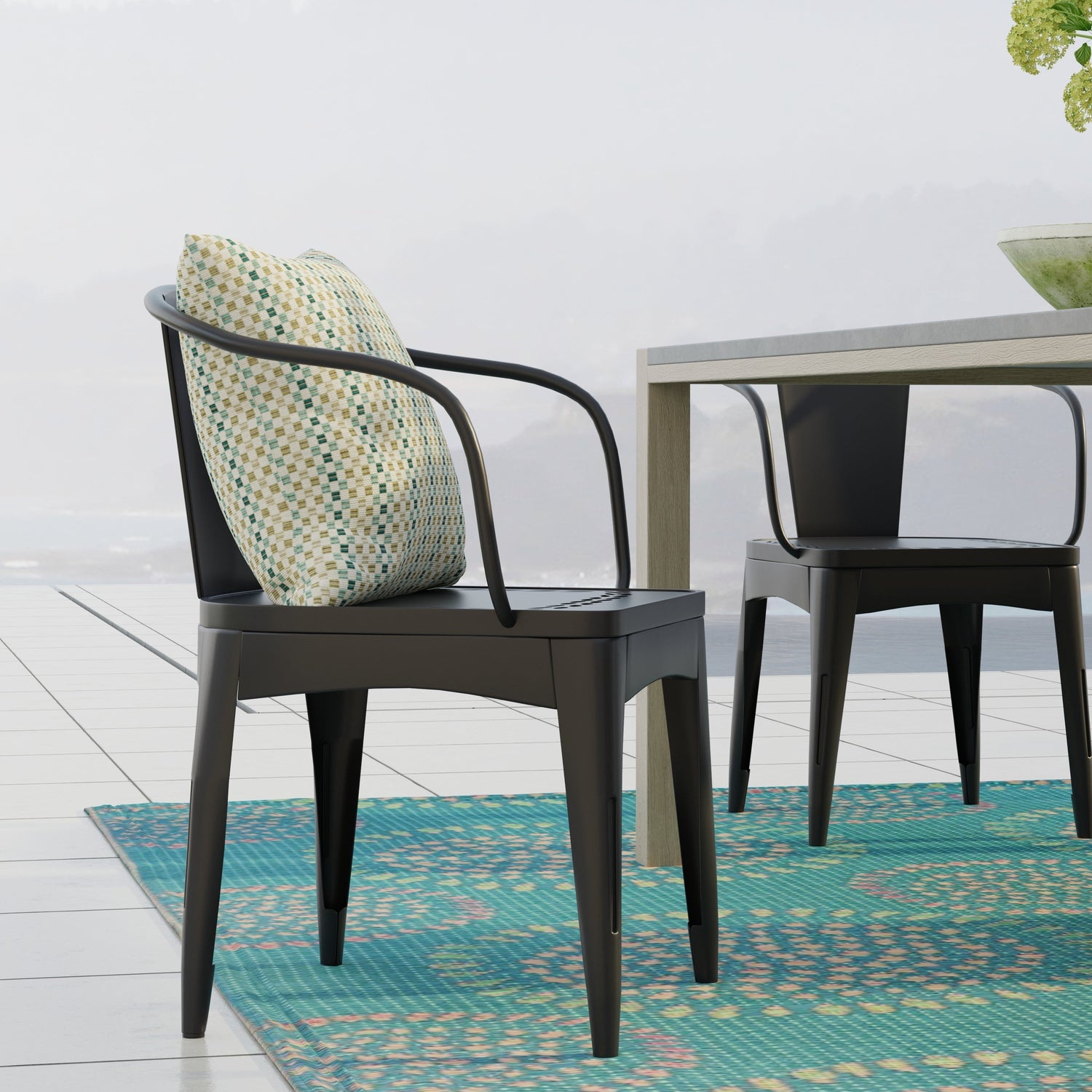 Molly Teal Outdoor Mat