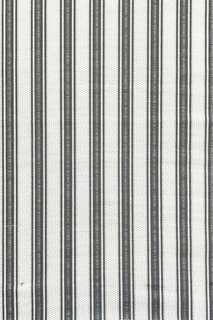 Vertical Stripe Black &amp; Grey Outdoor Mat