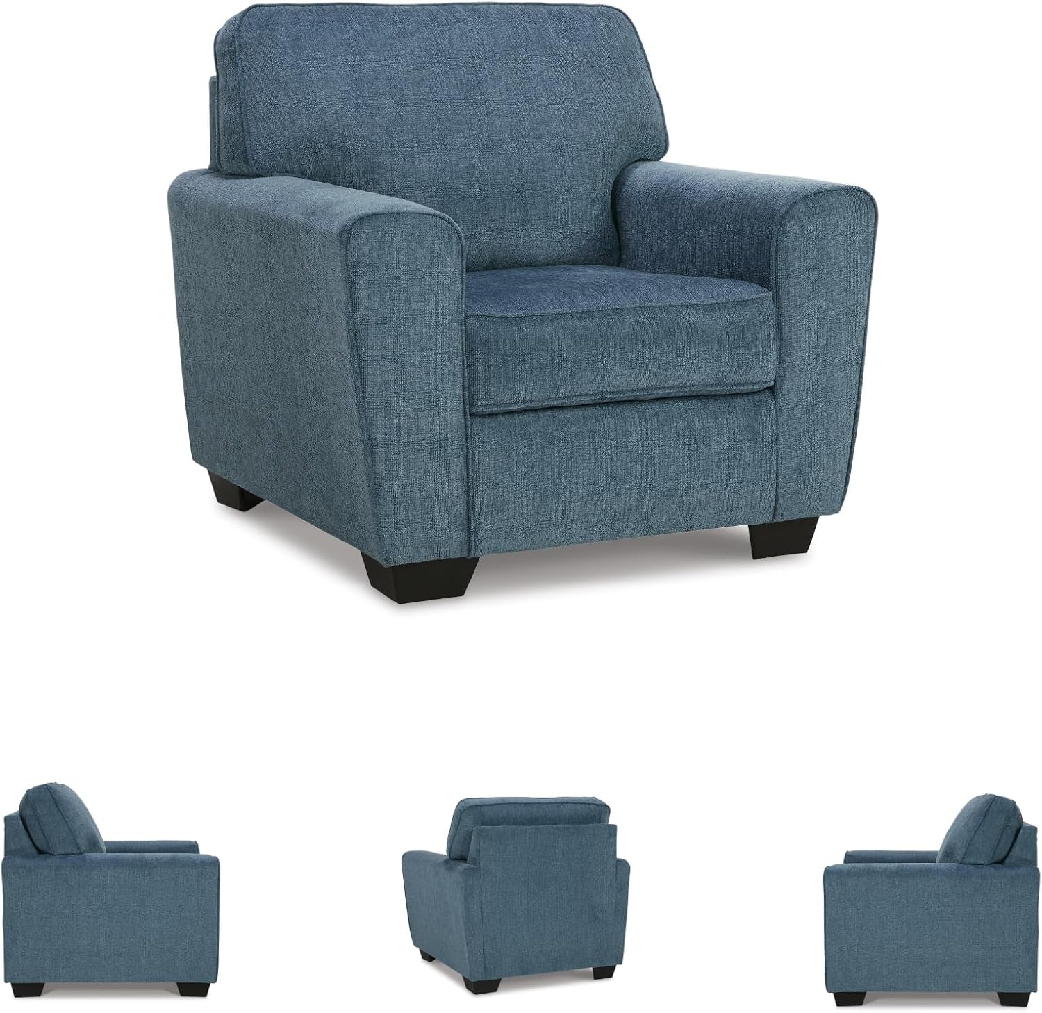 Upholstered Accent Chair In Sky Blue