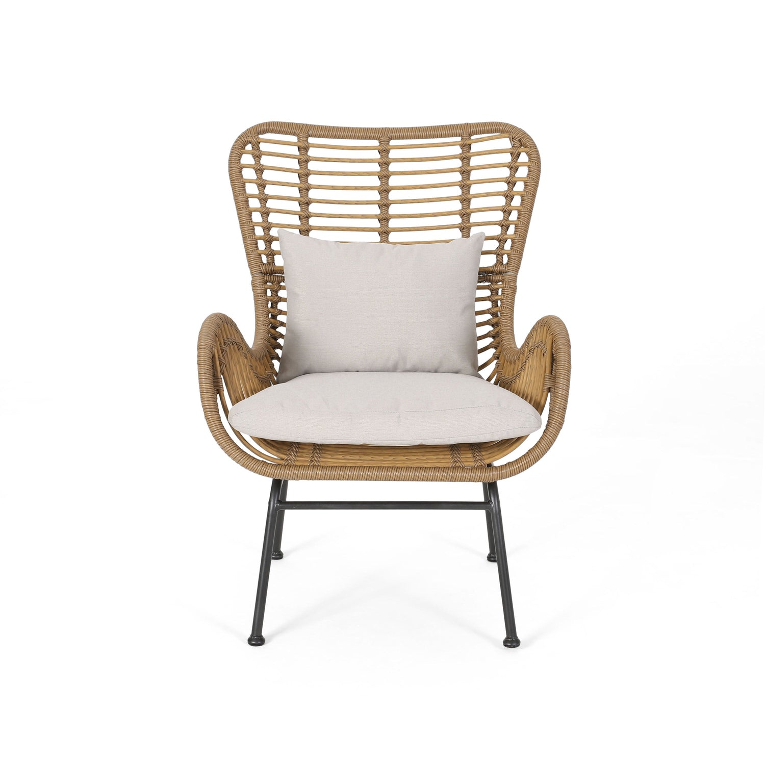 Outdoor Rattan Accent Chairs - set of 2