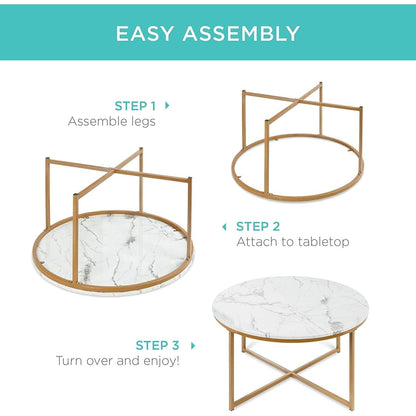 Marble and Gold Coffee Table