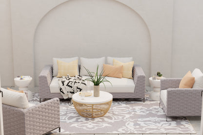 Wrought Iron Cool Grey Reversible Outdoor Mat