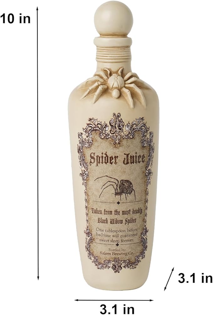White Resin Witch Potion Bottles - Spider Venom