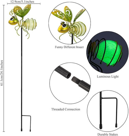 Set of 3 Solar Bee Lights