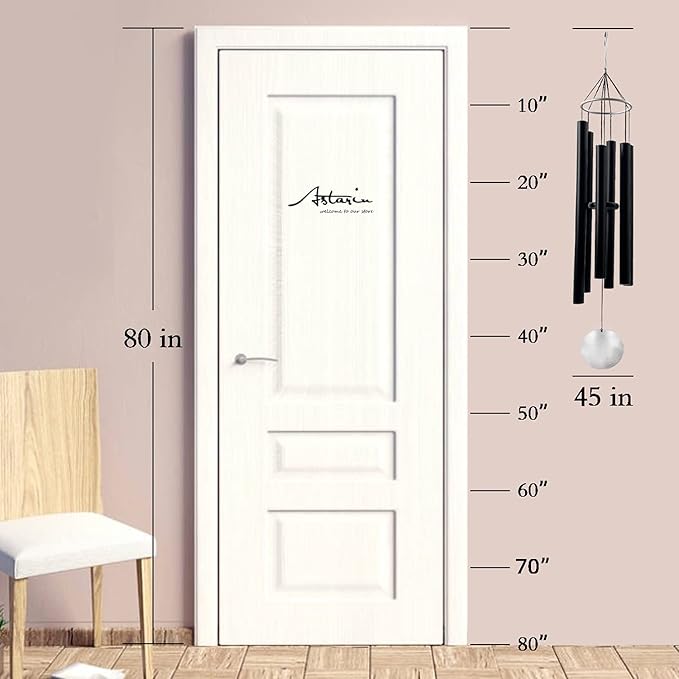 ASTARIN Deep Tone 45 Inch Wind Chime - Black