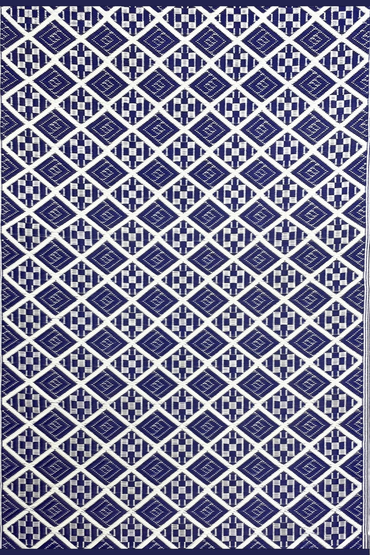 Scotch Blue &amp; White Outdoor Mat
