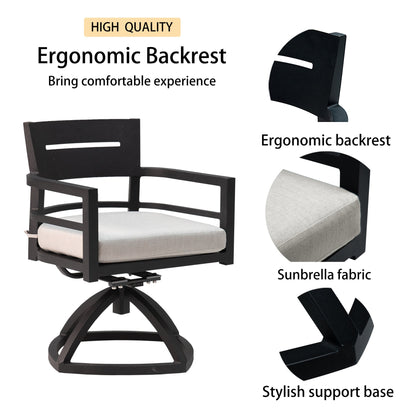5-Piece Outdoor Aluminum Dining Set - Ember Black
