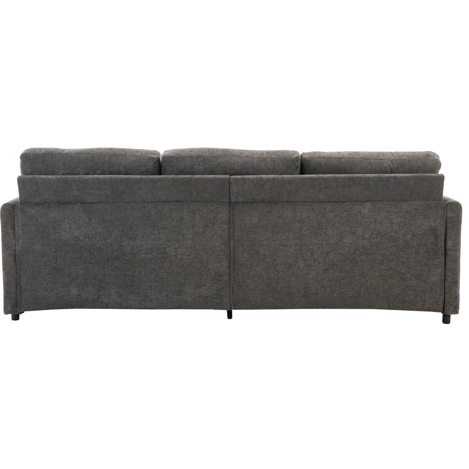 Cozy Upholstered Oversized 3-Seater Cloud Sofa in Dark Gray