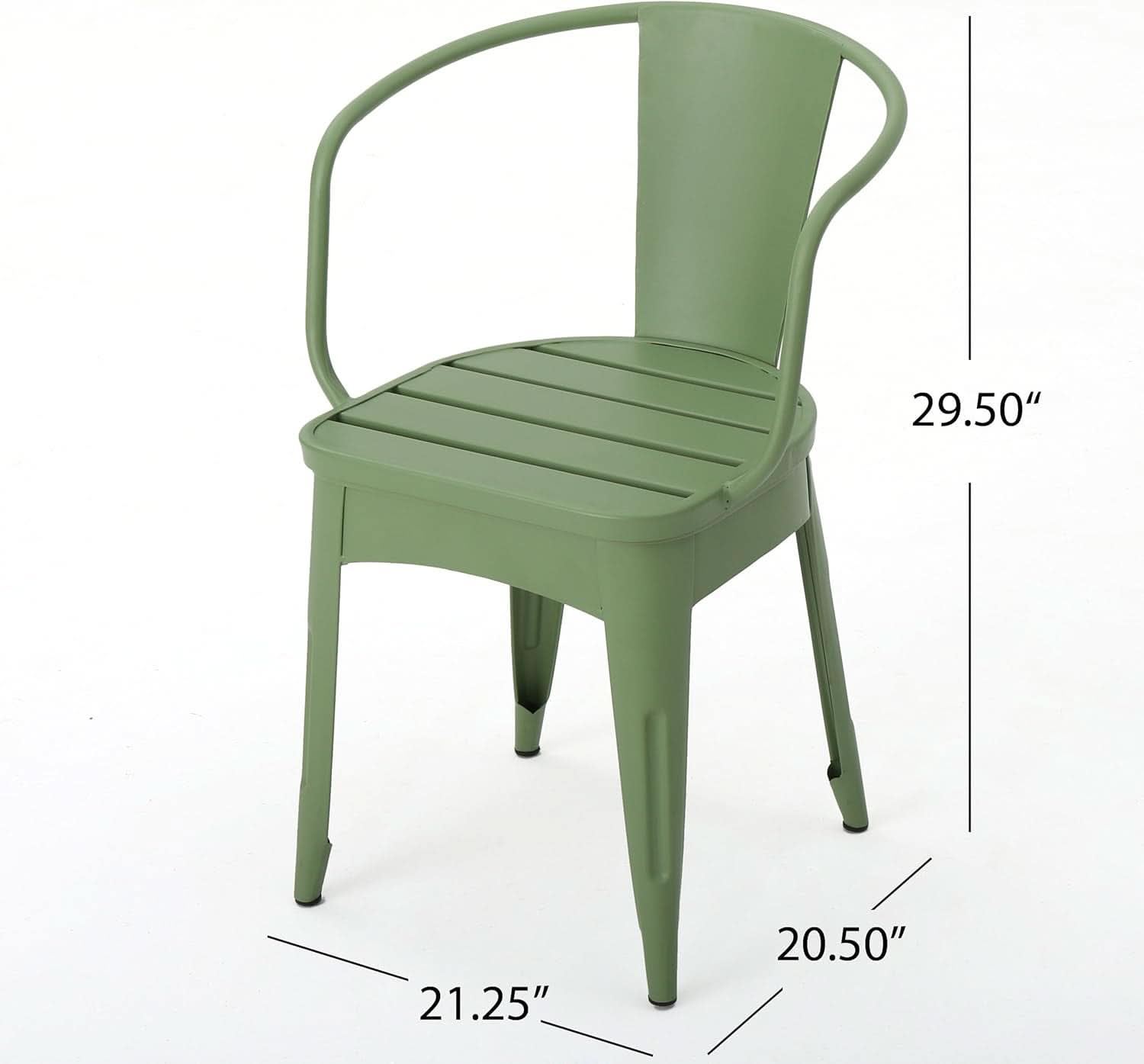 Outdoor Bistro Set in Matte Green
