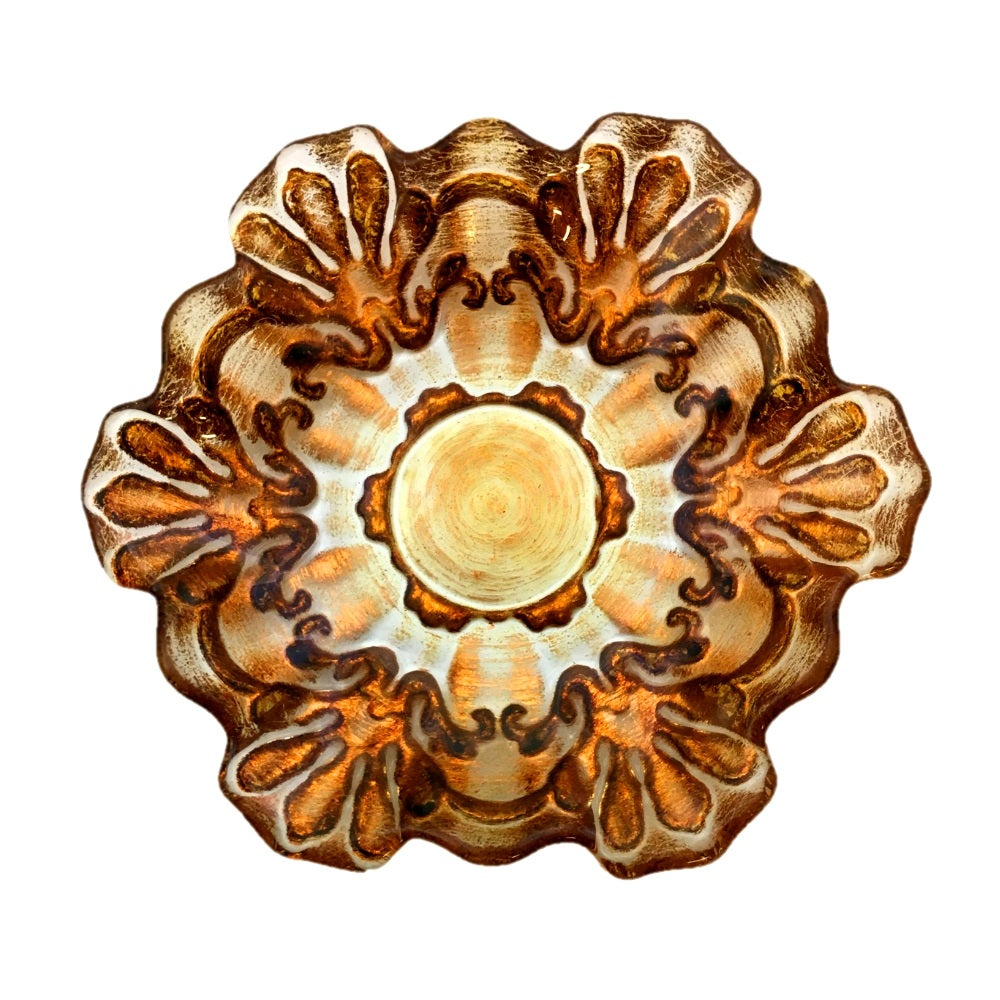 LACE 6.5" Copper/Clear Canape Plates - Set of 4