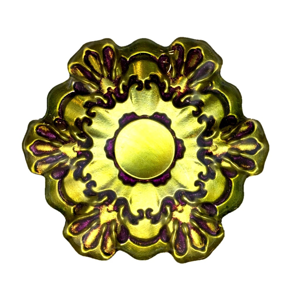 LACE 6.5" Green/Purple Canape Plates - Set of 4