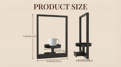 Metal Wall Frame with Shelf (2 pc Set)