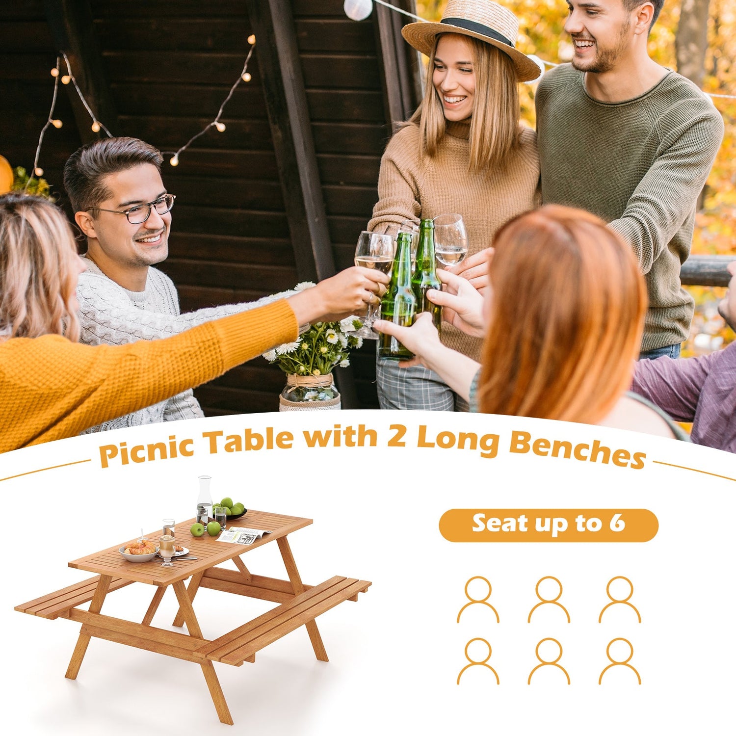 6 Person Picnic Table Set