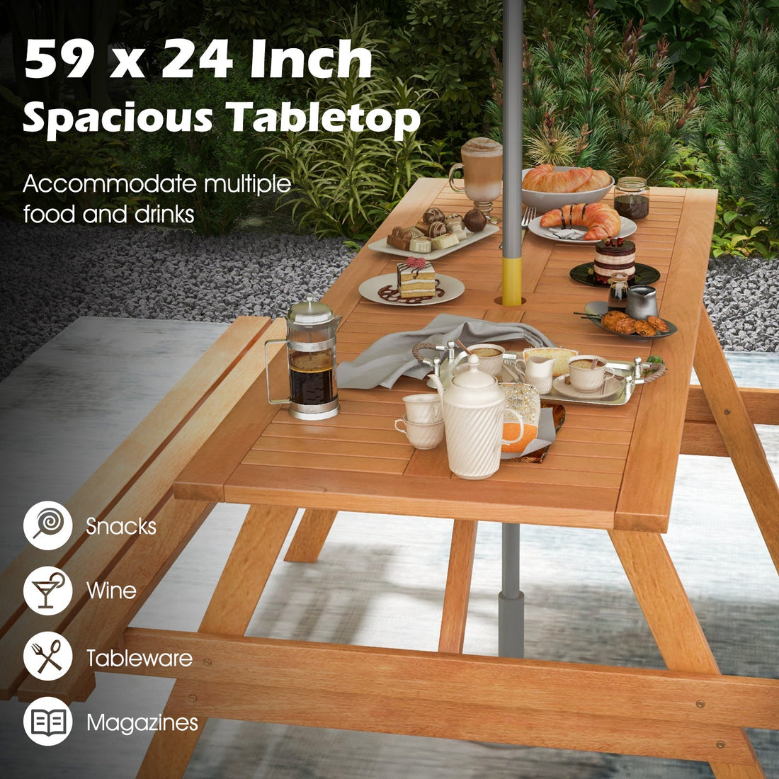 6 Person Picnic Table Set
