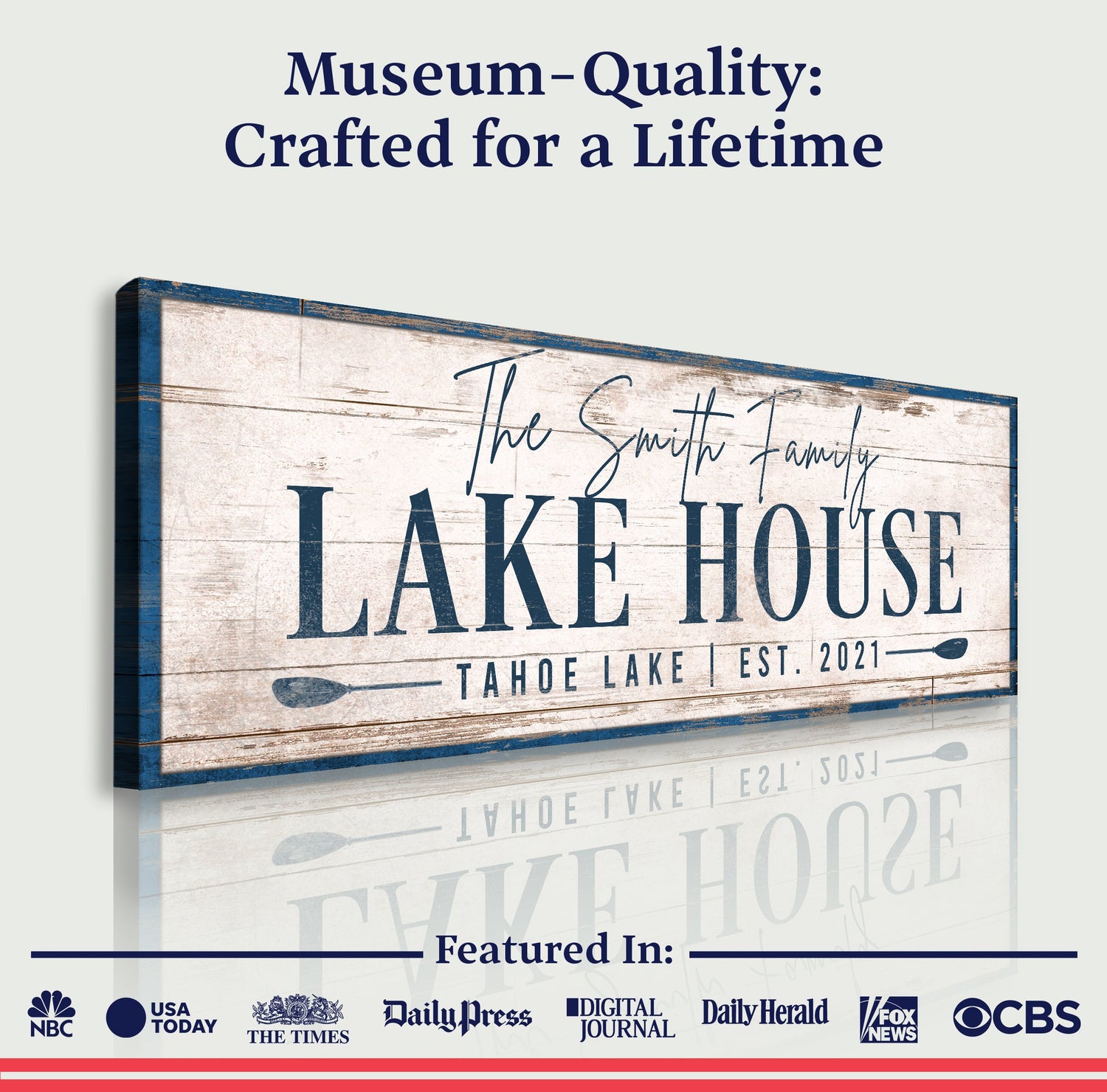 Personalized Lake House Sign