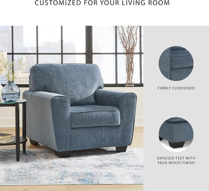 Upholstered Accent Chair In Sky Blue