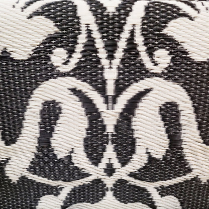 New Wrought Iron Black &amp; White Reversible Outdoor Mat