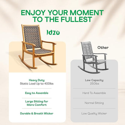 Idzo Wicker Rocking Chairs - 2 Piece Set