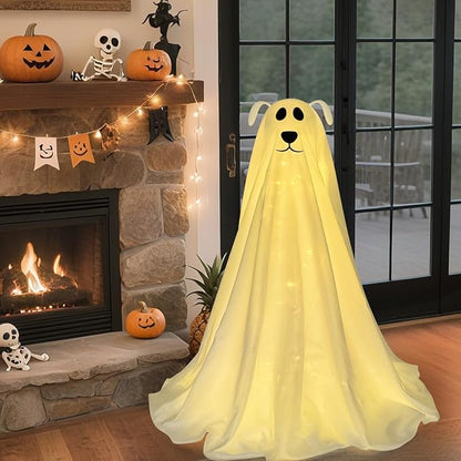 Light-Up Freestanding Ghost Dog with Remote
