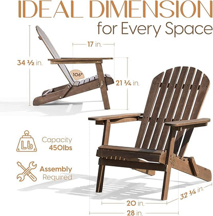 IDZO Outdoor Adirondack Chair - Set of 2