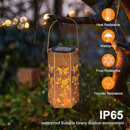 2 Pack Butterfly Solar Lanterns