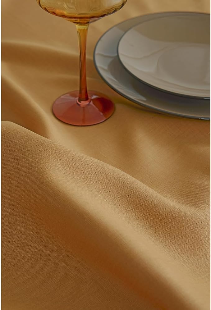 100% Pure Linen Table Runner - 14 x 60 Inch,  Honey