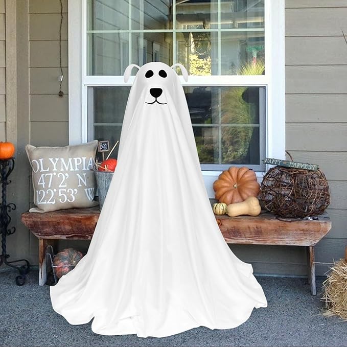 Light-Up Freestanding Ghost Dog with Remote