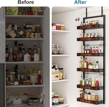 Over the Door Pantry Organizer -  6 Tiers