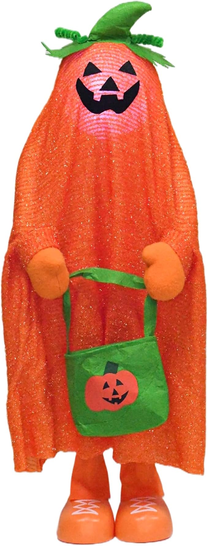 32" Light up Halloween Trick or Treater Indoor and Outdoor Decoration - Pumpkin