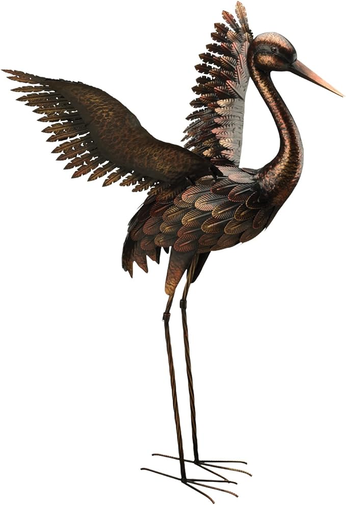 Rustic Bronze Outdoor Bird Statues