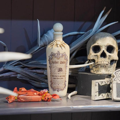 White Resin Witch Potion Bottles - Spider Venom
