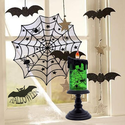 Battery Operated Spooky Green Flameless Halloween Tornado Candle