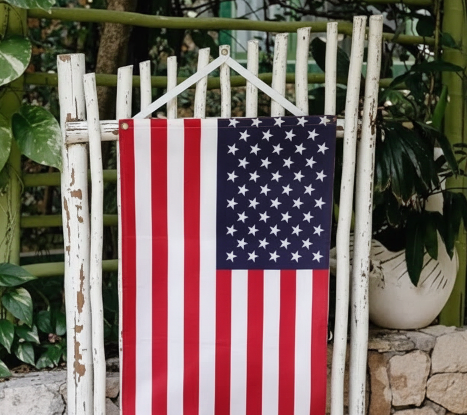 American Flag Garden Decor - 12 x 18