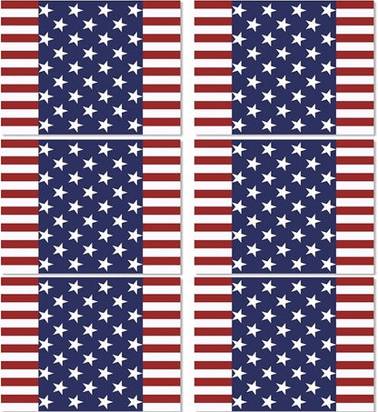 Set of 6 Plastic Placemats - Stars and Stripes