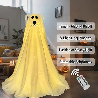 Light-Up Freestanding Ghost Dog with Remote