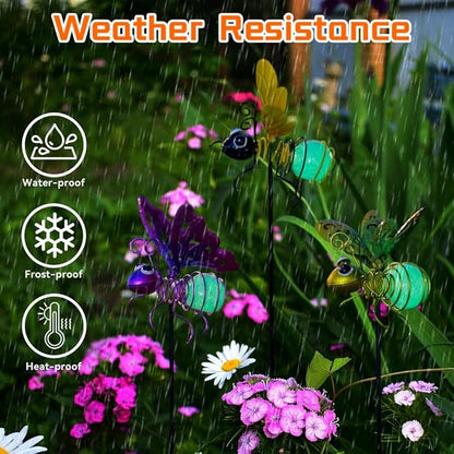 Set of 3 Solar Bee Lights