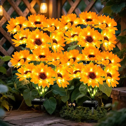 Sunflower Solar Lights - 4 Pack