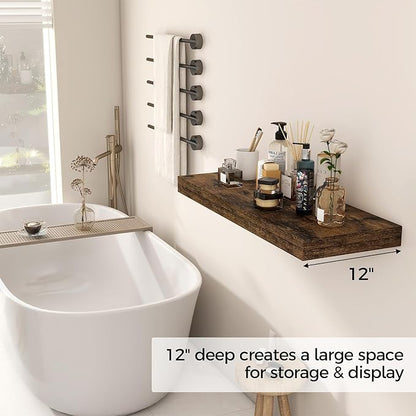 Set of 2 Rustic Floating Shelves - 30"