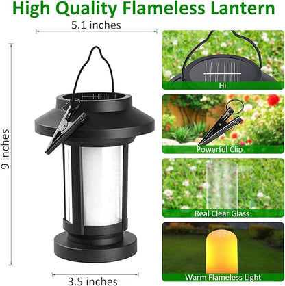 4 Pack Flickering Flameless Solar Lanterns