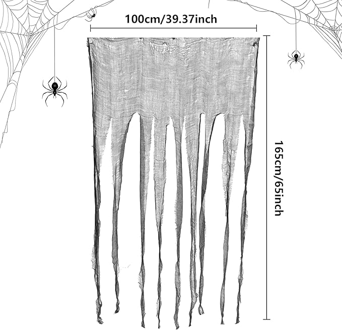 Set of 4 Black Doorway Curtains - 65 x 39 Inch