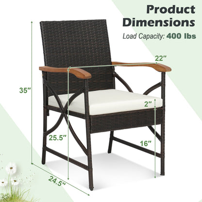 5/7-Piece Acacia Wood Outdoor Dining Set