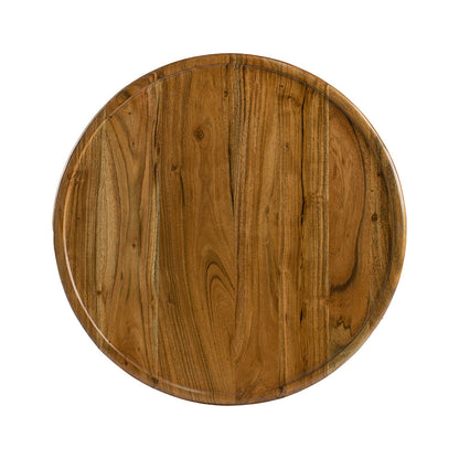 Drum Side Table With Tray Style Top