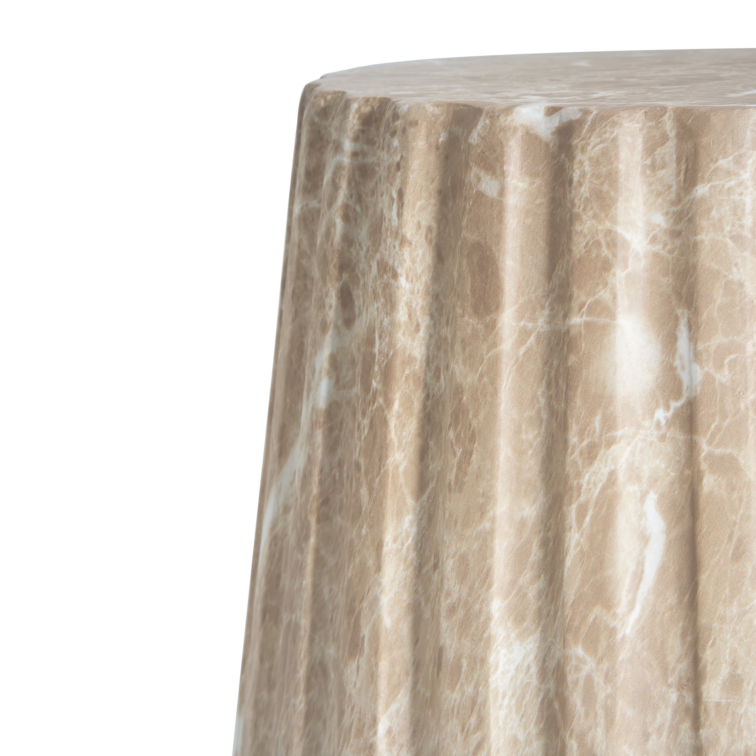 Indoor/Outdoor Cleme Carved Side Table - Gold