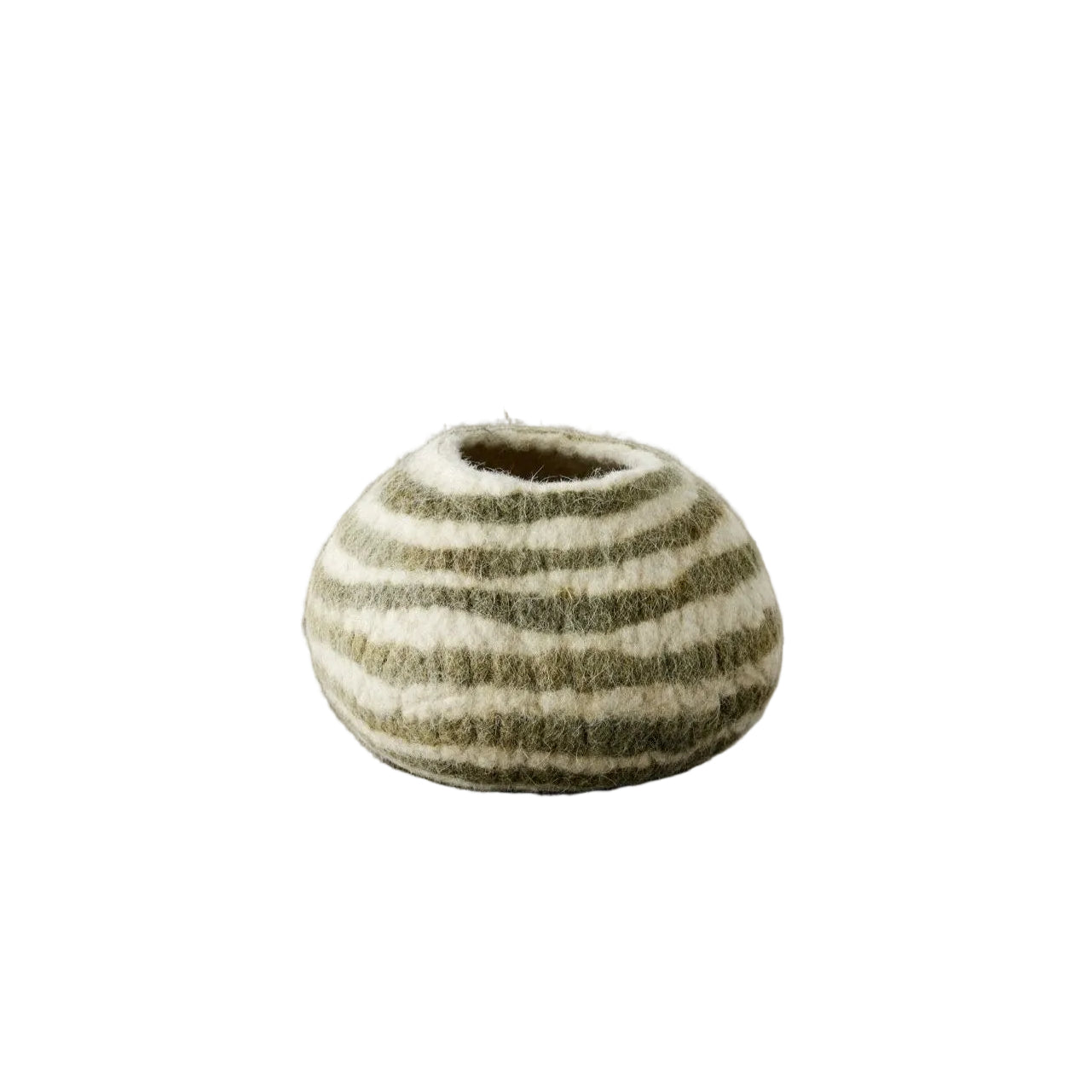 Olive Green Pathways Decorative Wool Ukhamba Bowl