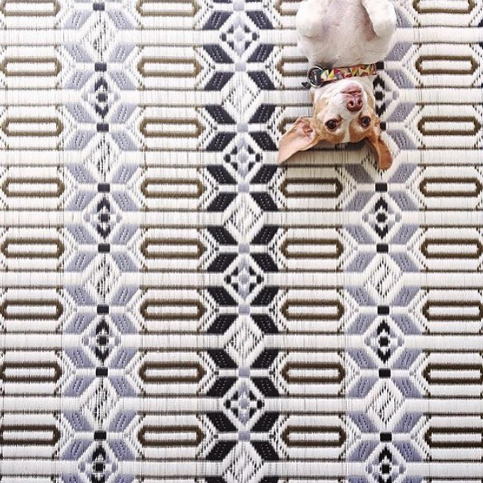 Moroccan Cool Silver Outdoor Mat