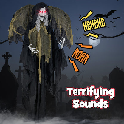 8.2 ft Animatronic Witch with Lighted Eyes