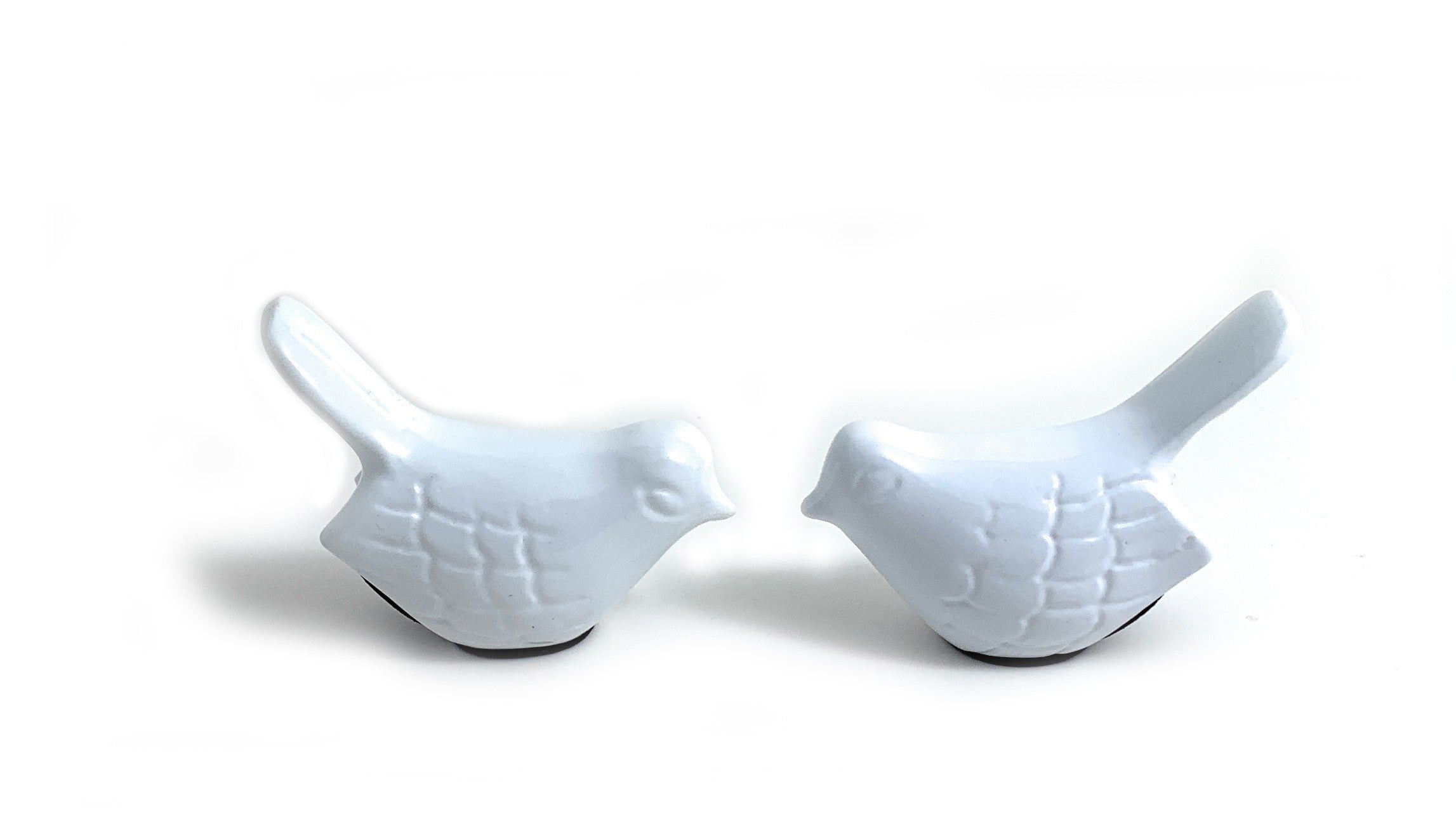Birds of Health and Happiness in White - Set of 2